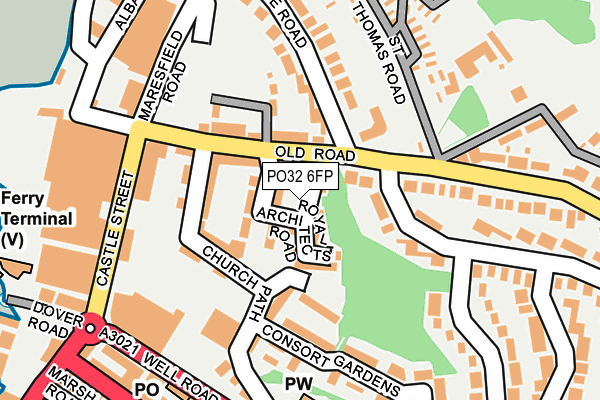 PO32 6FP map - OS OpenMap – Local (Ordnance Survey)