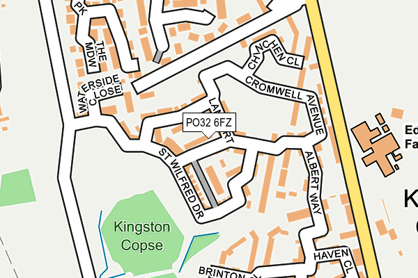 PO32 6FZ map - OS OpenMap – Local (Ordnance Survey)