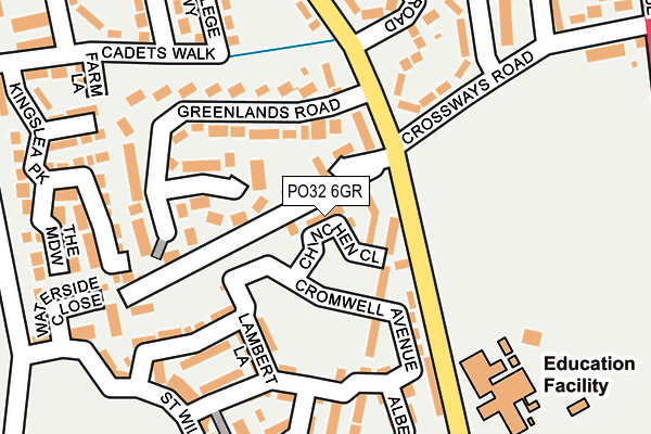 PO32 6GR map - OS OpenMap – Local (Ordnance Survey)