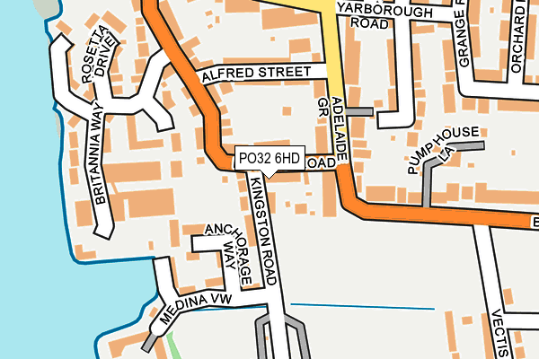 PO32 6HD map - OS OpenMap – Local (Ordnance Survey)