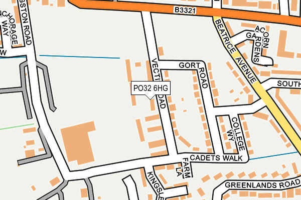 PO32 6HG map - OS OpenMap – Local (Ordnance Survey)