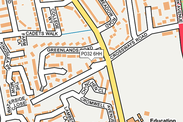 PO32 6HH map - OS OpenMap – Local (Ordnance Survey)