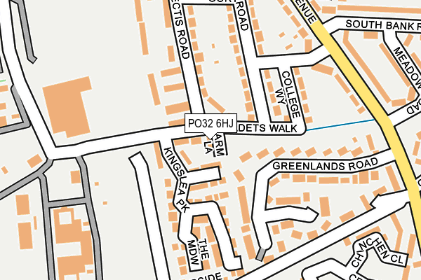 PO32 6HJ map - OS OpenMap – Local (Ordnance Survey)