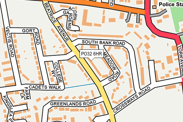 PO32 6HR map - OS OpenMap – Local (Ordnance Survey)