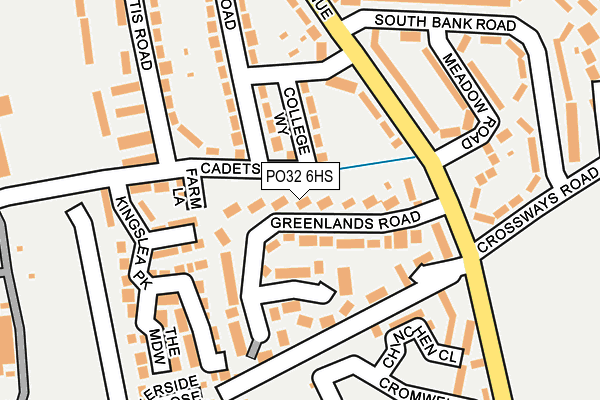 PO32 6HS map - OS OpenMap – Local (Ordnance Survey)