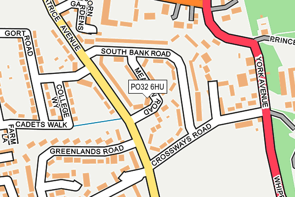 PO32 6HU map - OS OpenMap – Local (Ordnance Survey)