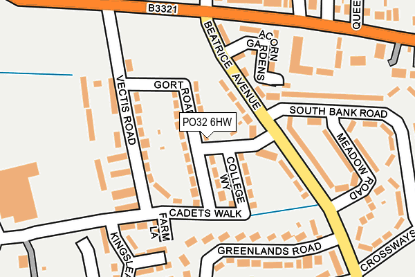 PO32 6HW map - OS OpenMap – Local (Ordnance Survey)