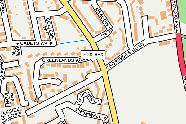 PO32 6HX map - OS OpenMap – Local (Ordnance Survey)