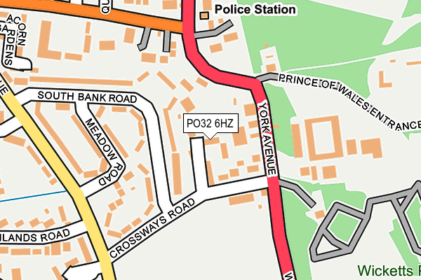 PO32 6HZ map - OS OpenMap – Local (Ordnance Survey)