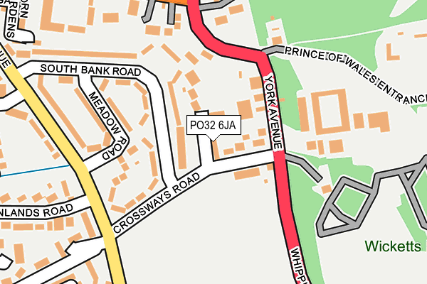 PO32 6JA map - OS OpenMap – Local (Ordnance Survey)