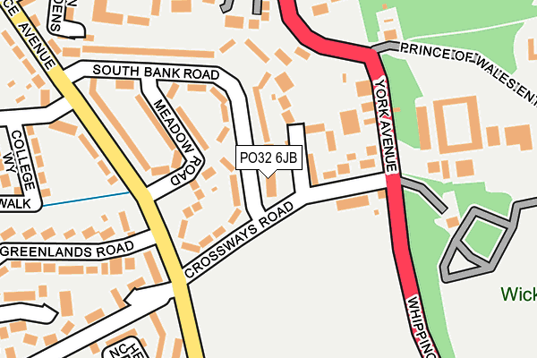 PO32 6JB map - OS OpenMap – Local (Ordnance Survey)