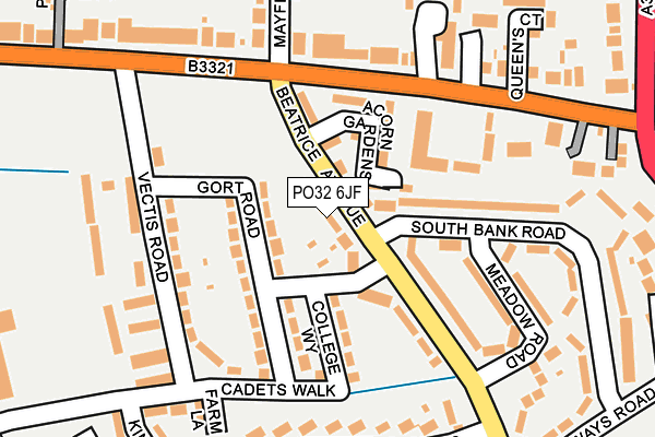 PO32 6JF map - OS OpenMap – Local (Ordnance Survey)