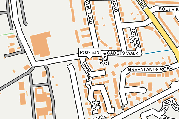 PO32 6JN map - OS OpenMap – Local (Ordnance Survey)