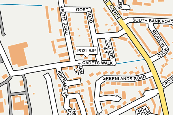 PO32 6JP map - OS OpenMap – Local (Ordnance Survey)