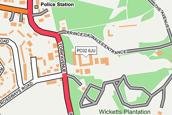 PO32 6JU map - OS OpenMap – Local (Ordnance Survey)