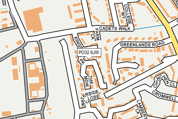 PO32 6JW map - OS OpenMap – Local (Ordnance Survey)