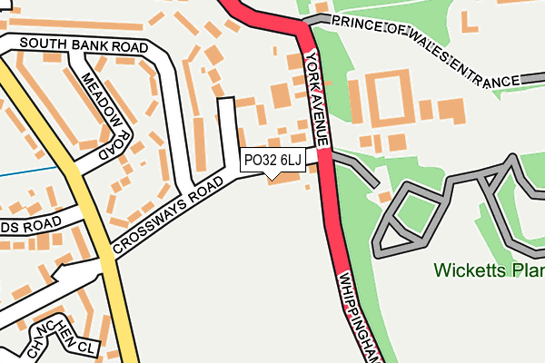 PO32 6LJ map - OS OpenMap – Local (Ordnance Survey)