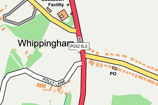 PO32 6LX map - OS OpenMap – Local (Ordnance Survey)