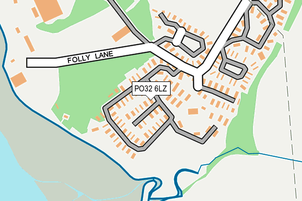 PO32 6LZ map - OS OpenMap – Local (Ordnance Survey)