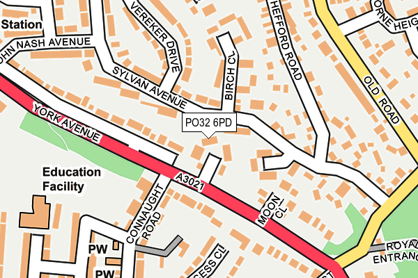 PO32 6PD map - OS OpenMap – Local (Ordnance Survey)