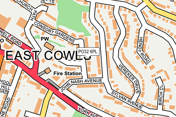 PO32 6PL map - OS OpenMap – Local (Ordnance Survey)