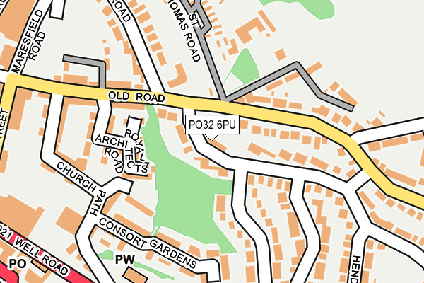 PO32 6PU map - OS OpenMap – Local (Ordnance Survey)