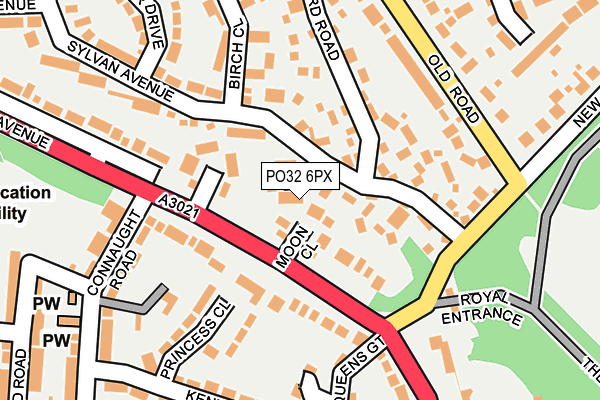 PO32 6PX map - OS OpenMap – Local (Ordnance Survey)