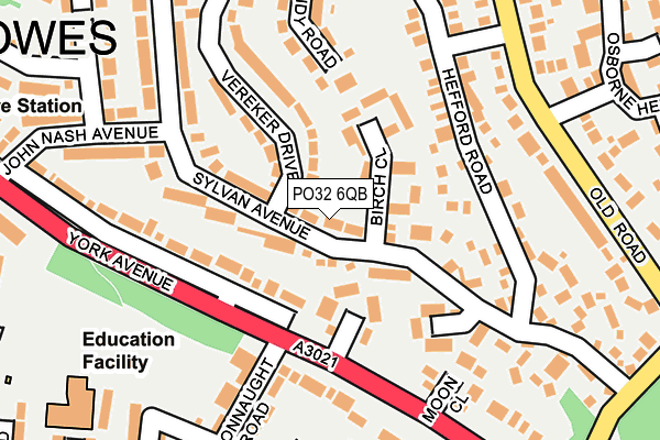PO32 6QB map - OS OpenMap – Local (Ordnance Survey)