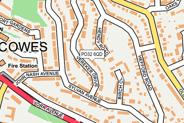 PO32 6QD map - OS OpenMap – Local (Ordnance Survey)