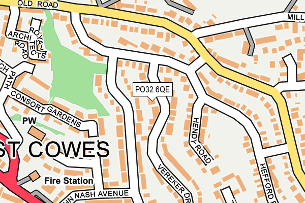 PO32 6QE map - OS OpenMap – Local (Ordnance Survey)