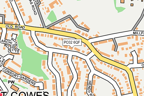 PO32 6QF map - OS OpenMap – Local (Ordnance Survey)