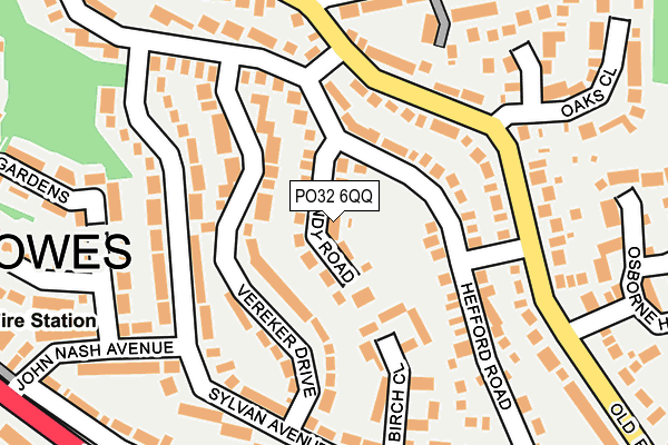 PO32 6QQ map - OS OpenMap – Local (Ordnance Survey)