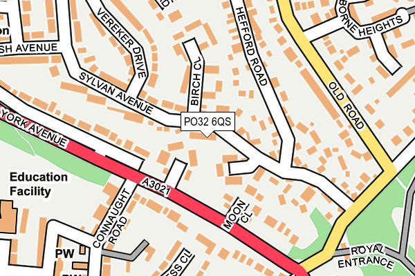 PO32 6QS map - OS OpenMap – Local (Ordnance Survey)