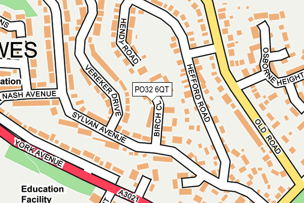 PO32 6QT map - OS OpenMap – Local (Ordnance Survey)