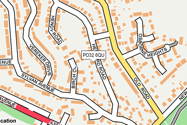 PO32 6QU map - OS OpenMap – Local (Ordnance Survey)