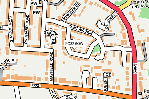 PO32 6QW map - OS OpenMap – Local (Ordnance Survey)