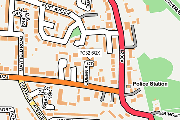 PO32 6QX map - OS OpenMap – Local (Ordnance Survey)