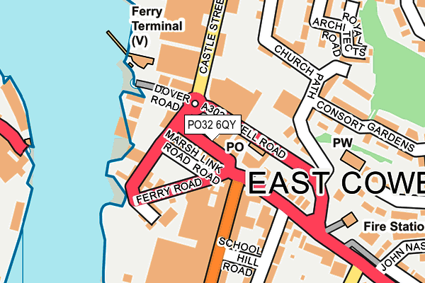 PO32 6QY map - OS OpenMap – Local (Ordnance Survey)