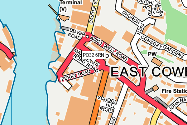 PO32 6RN map - OS OpenMap – Local (Ordnance Survey)