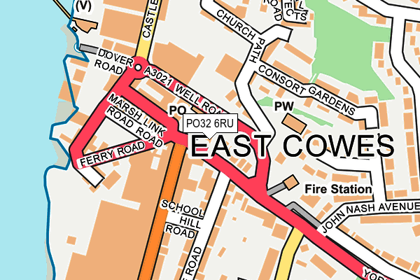 PO32 6RU map - OS OpenMap – Local (Ordnance Survey)