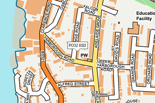 PO32 6SD map - OS OpenMap – Local (Ordnance Survey)