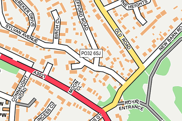 PO32 6SJ map - OS OpenMap – Local (Ordnance Survey)