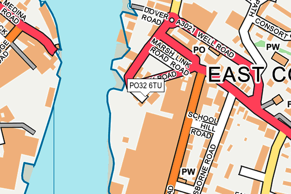 PO32 6TU map - OS OpenMap – Local (Ordnance Survey)