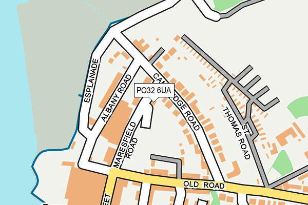 PO32 6UA map - OS OpenMap – Local (Ordnance Survey)