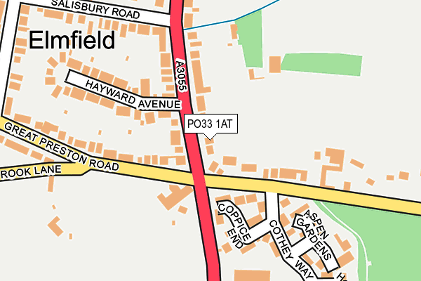 PO33 1AT map - OS OpenMap – Local (Ordnance Survey)