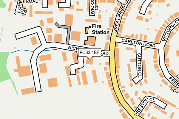 PO33 1BF map - OS OpenMap – Local (Ordnance Survey)