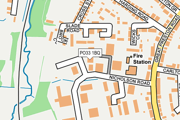 PO33 1BQ map - OS OpenMap – Local (Ordnance Survey)