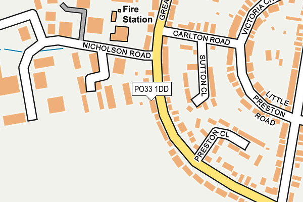 PO33 1DD map - OS OpenMap – Local (Ordnance Survey)