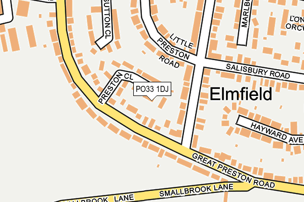 PO33 1DJ map - OS OpenMap – Local (Ordnance Survey)