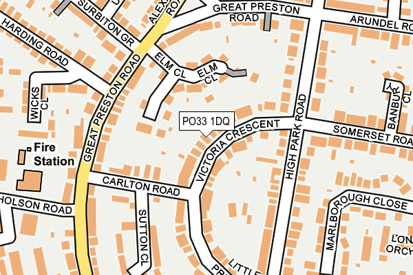 PO33 1DQ map - OS OpenMap – Local (Ordnance Survey)